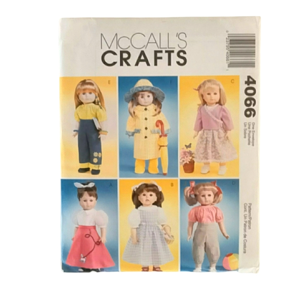 McCalls Crafts Doll Clothes Pattern